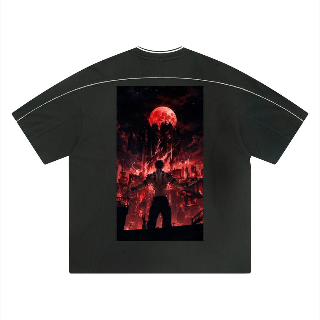 Unisex Oversized Contrast Tape T-Shirt
