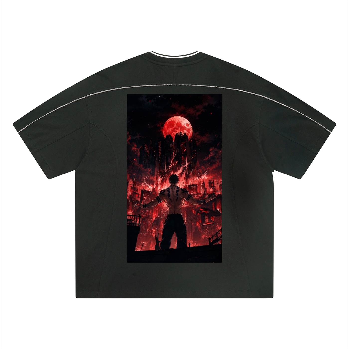 Unisex Oversized Contrast Tape T-Shirt