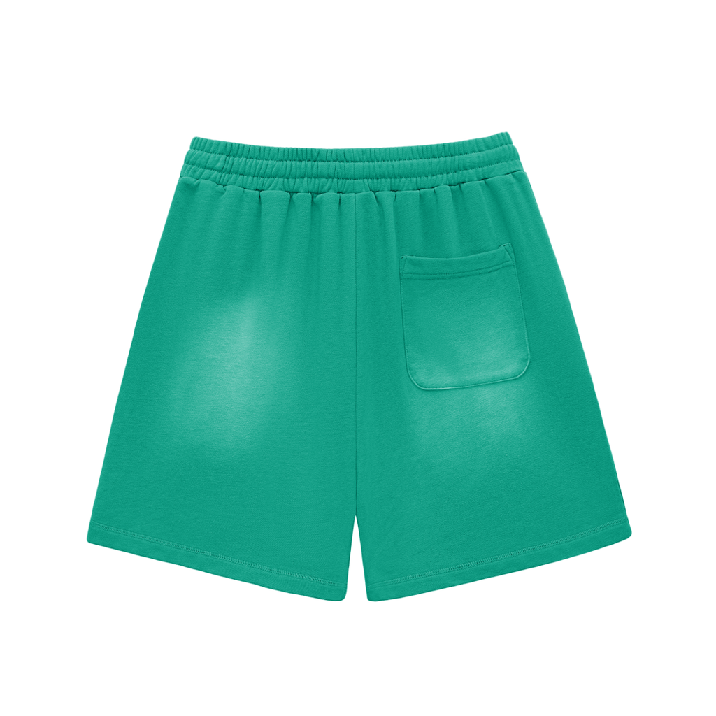 Zero logo Sun Fade Raw Edge Cotton Shorts